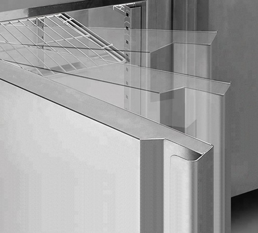 Silver Restaurant Upright Freezer , Removable Stainless Fridge Freezer