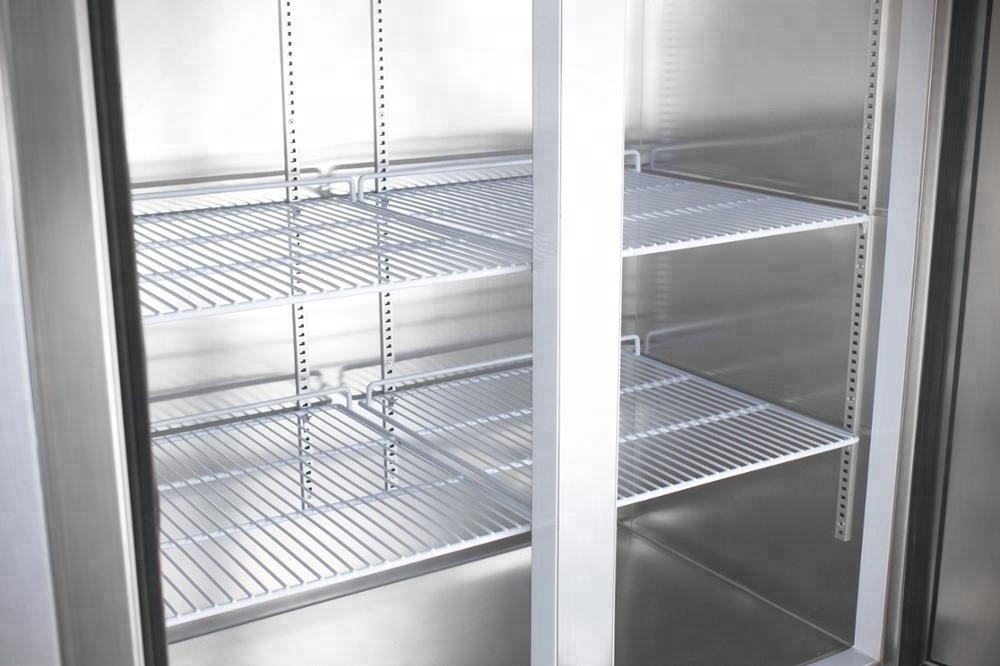 Silver Restaurant Upright Freezer , Removable Stainless Fridge Freezer
