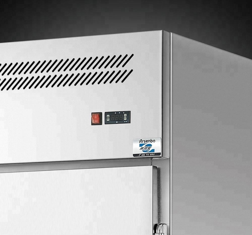 Silver Restaurant Upright Freezer , Removable Stainless Fridge Freezer